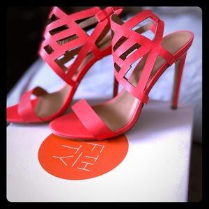 Fifth City Coral cutout stilettos